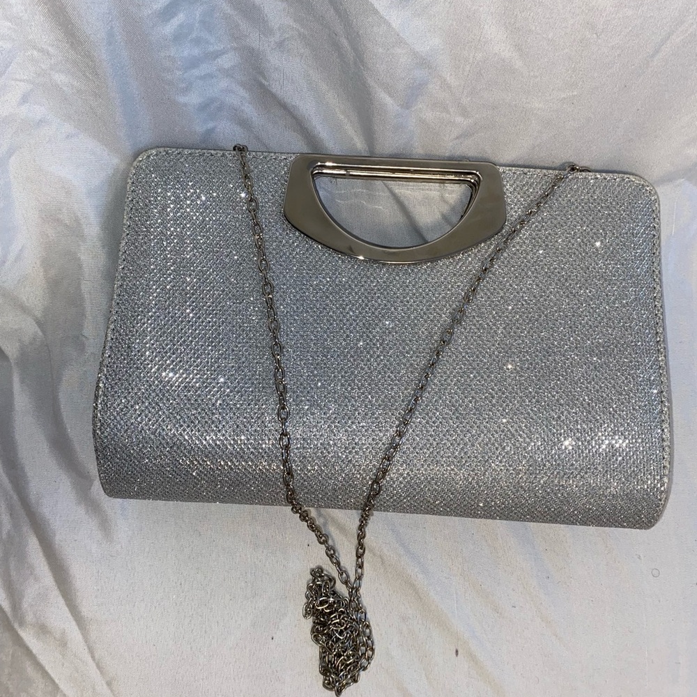 Elegant Silver Clutch Bag
